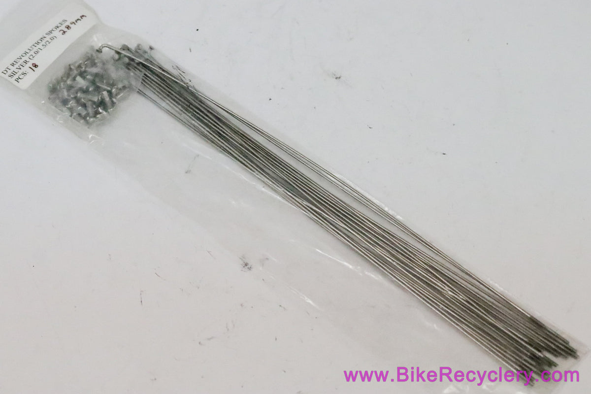 DT Swiss Revolution Spokes: 289mm - Double Butted - Nipples (18 Count)