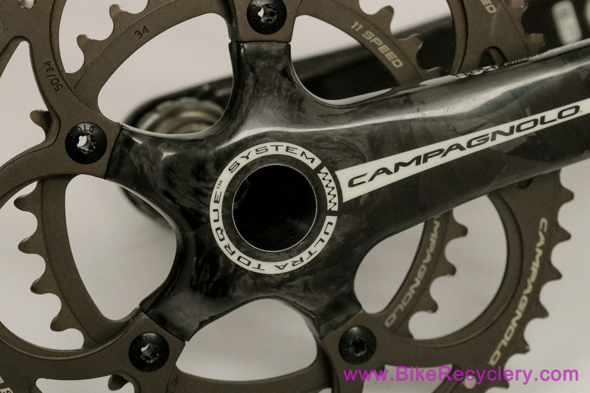 Campagnolo Chorus 11s Ultra Torque Compact Crankset: 172.5mm x 50/34t - BSA BB (New, Take-Off)