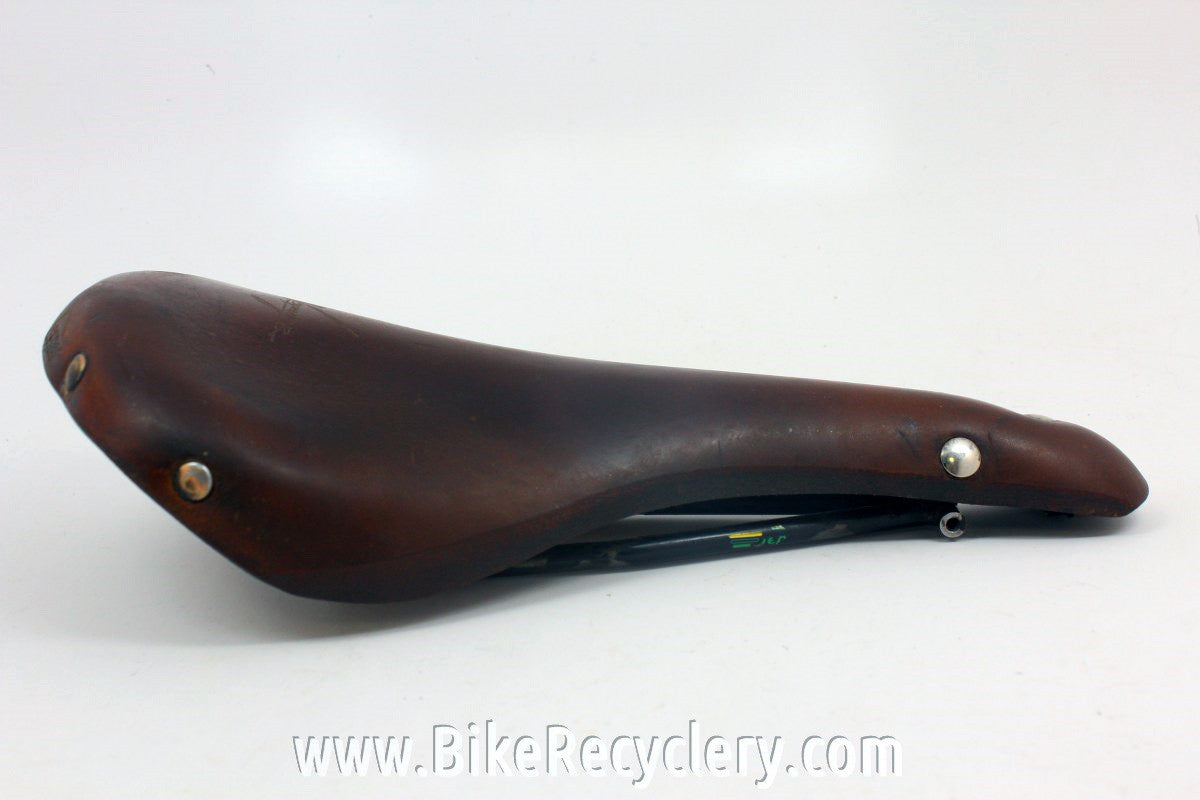 Lepper Voyager Leather Saddle: Reynolds 531 Rails, 294g, Dark Reddish Brown, ie Brooks Swallow