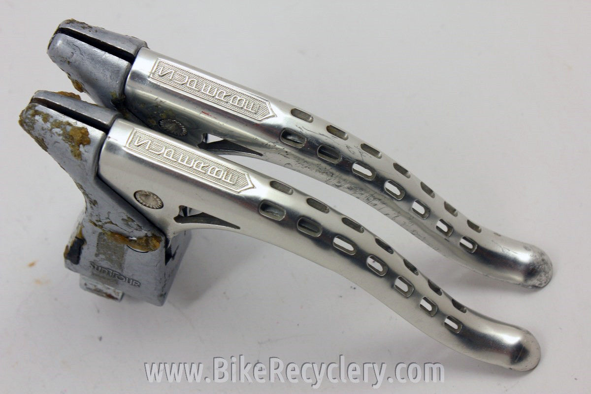 Vintage Suntour Superbe Brake Levers: Dual Slotted CB-3200 1st Gen No Hoods