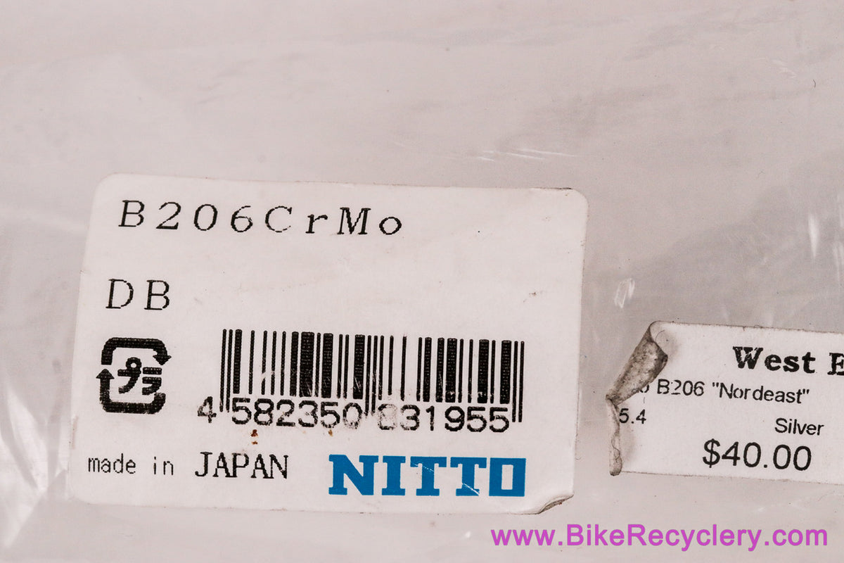 Nitto B206 Nordeast Swept Back Alt Bars: 25.4mm x 525mm - Gravel / Commuter (New)