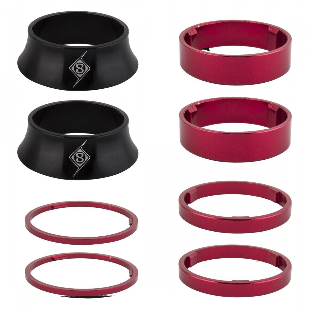 Origin8 Single Speed Freehub Kit For Cassette Hubs: 10 Spacers - Red/Black (NEW)