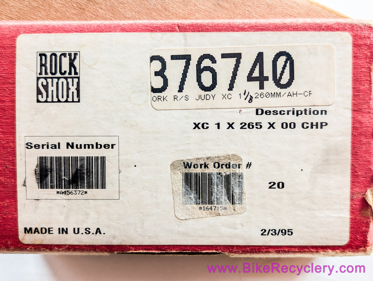 NIB/NOS 1995 Rockshox Judy XC Fork: 1 1/8" - 63mm - 26" - Champagne (PRISTINE & RARE)