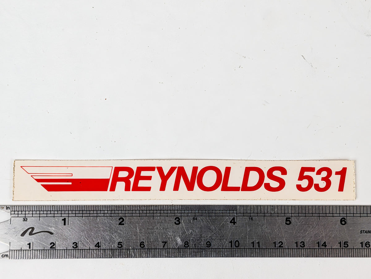 Original Reynolds Chainstay Decal: Red / White - 1980's 1990's