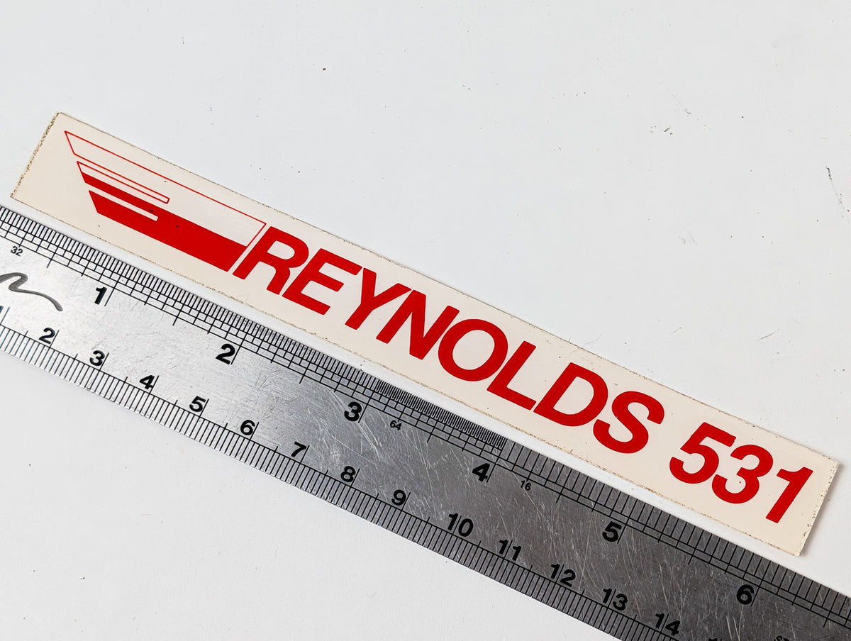 Original Reynolds Chainstay Decal: Red / White - 1980's 1990's