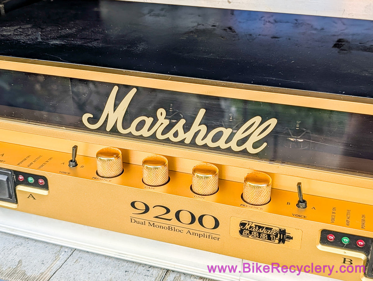 Marshall 9200 Dual Monobloc Tube Power Amp + SKB Rack Case: 100/100W (Mint Cosmetic, Bad Tubes)
