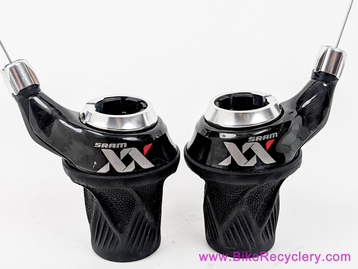 SRAM XX 2x10 Speed Twist Grip Shifters: Carbon (New Take-Off)