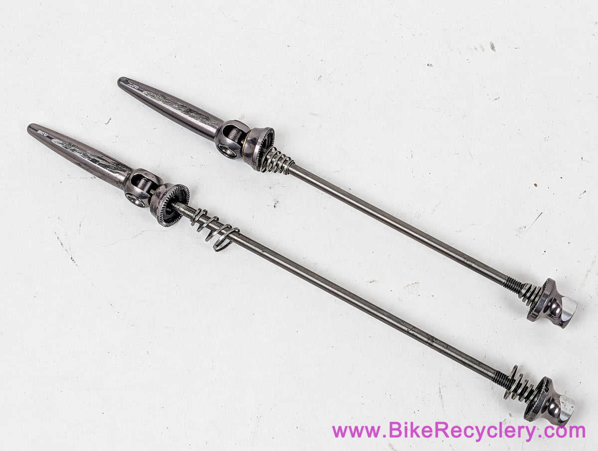 ZIPP Aero Road QR Skewer Set: 100/130mm Front/Rear - Pewter (EXC)