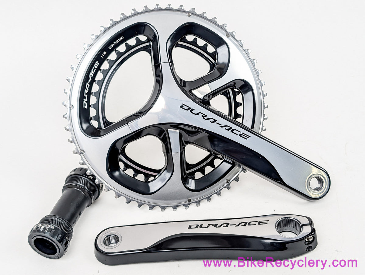 Shimano Dura Ace FC-9000 Double Crankset: 172.5mm x 53/39t - BB (Near New <50mi)