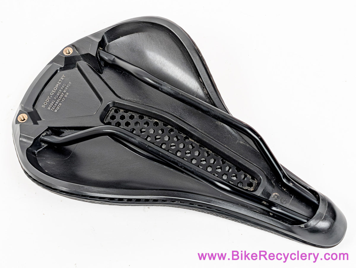 Specialized Power Pro w/ Mirror Saddle: 143mm - Ti Rails + Carbon Shell - Black (LOW MILES, Mint)