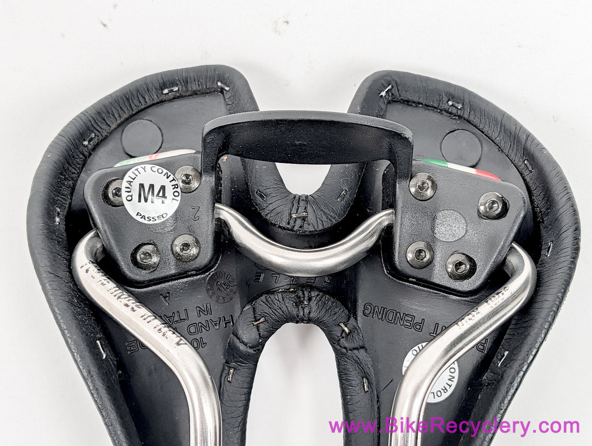 Selle SMP Evolution Saddle: INOX SS - Black w/ Italian Flag (Low Miles Near Mint+)