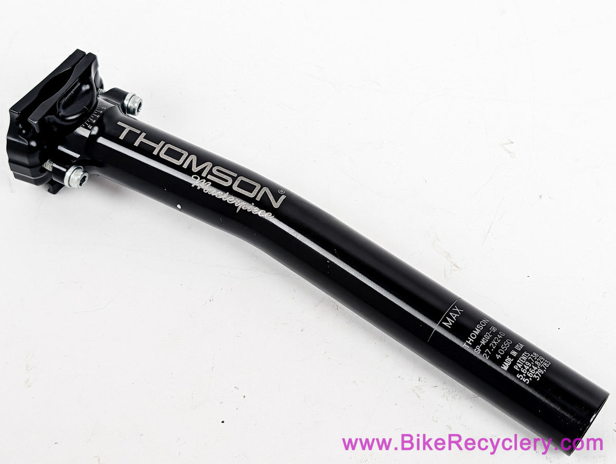 Thompson Masterpiece Setback Seatpost: 27.2mm x 240mm - Black (LOW MILES Near Mint+)