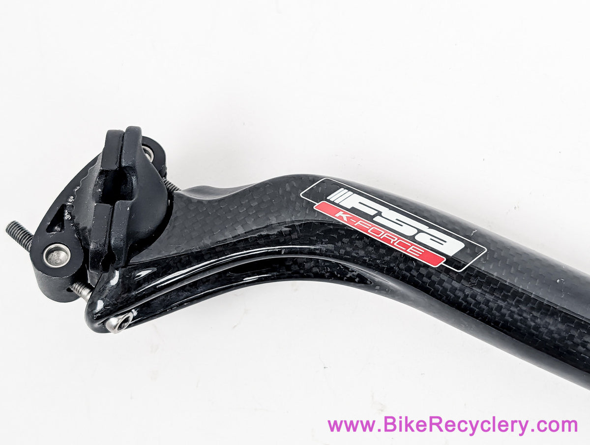 FSA K-Force Carbon Seatpost: 31.6mm x 350mm - Setback - Black (EXC)