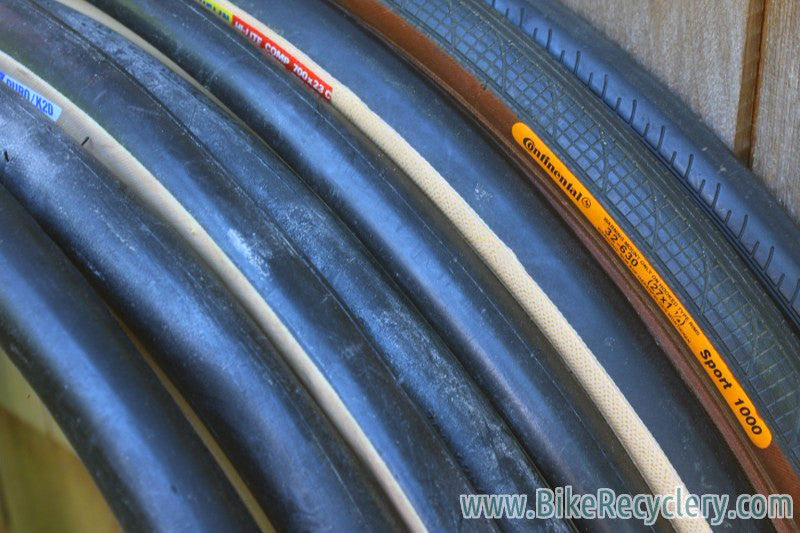 NOS/Used Vintage Road Tire Lot: 700c (& one 27") Avocet FasGrip/Duro/K20, Continental (Ultra) Sport 1000, Michelin HI-Lite (8 Tires)