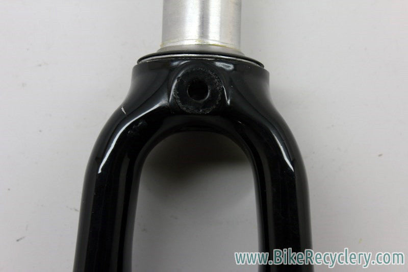 Deda Black Force 2 Carbon Fork: 1" Threadless, Black 700c