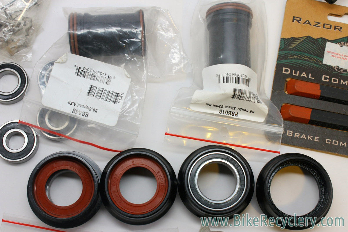 NEW Modern Road/MTN Bike Small Parts & Hardware Lot: DT Swiss 240 Freehub Body & Centerlock/6-Bolt Adapters, Freehub Body, Bolts, BB Parts, Pads, Axle Ends, Headset Parts, MORE