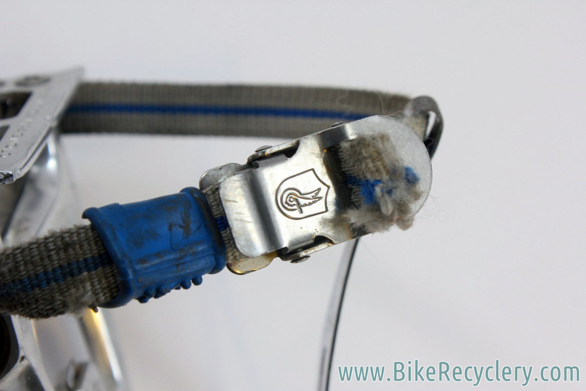 Campagnolo Victory Aero Pedals w/ Campy Toe Clips & Straps