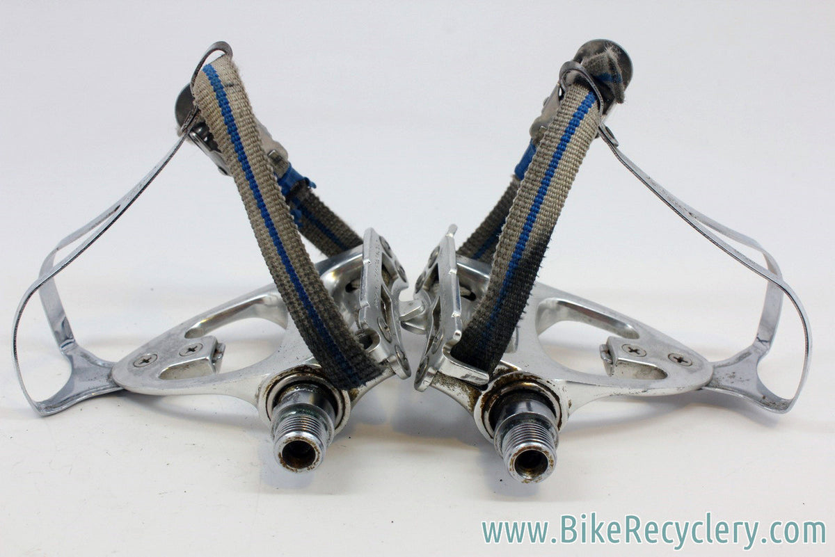 Campagnolo Victory Aero Pedals w/ Campy Toe Clips & Straps