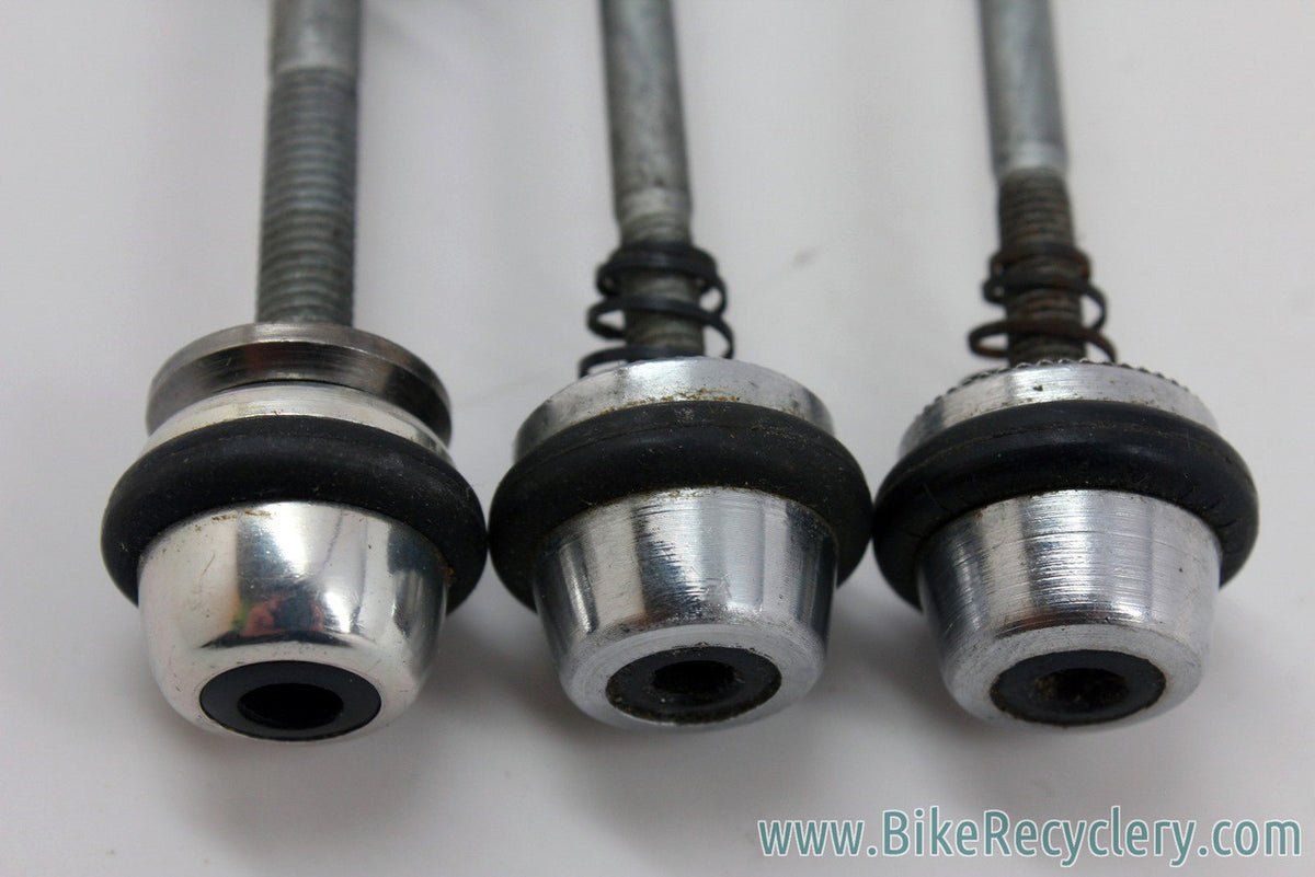 Vintage Shimano XT M730 QR Skewer Set: Front/Rear Wheels & Seatpost Binder