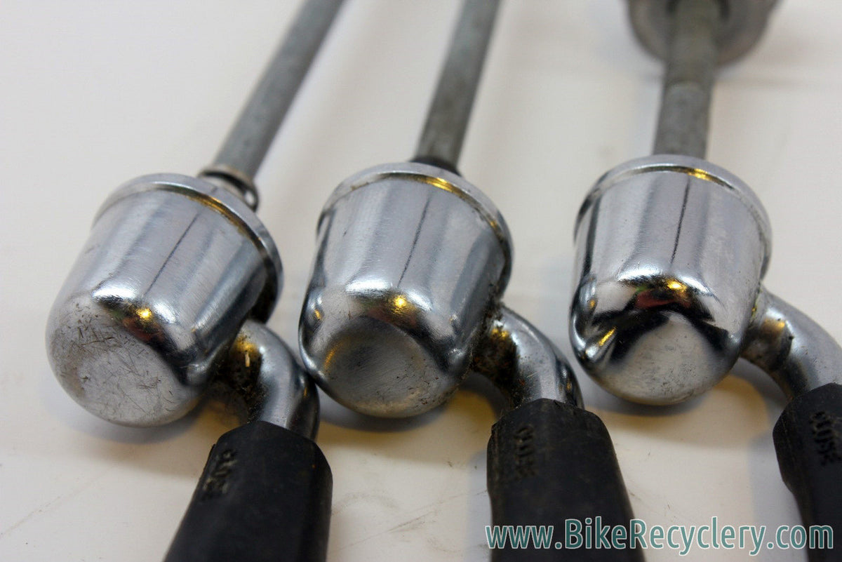 Vintage Shimano XT M730 QR Skewer Set: Front/Rear Wheels & Seatpost Binder
