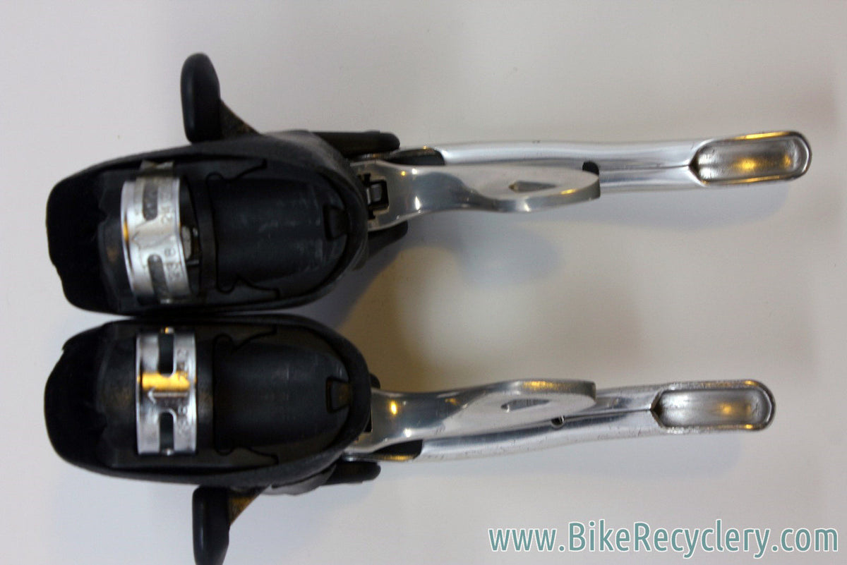 Campagnolo Record 8 Speed Triple Ergo Shifters / Brifters: Slotted, Carbon BB System