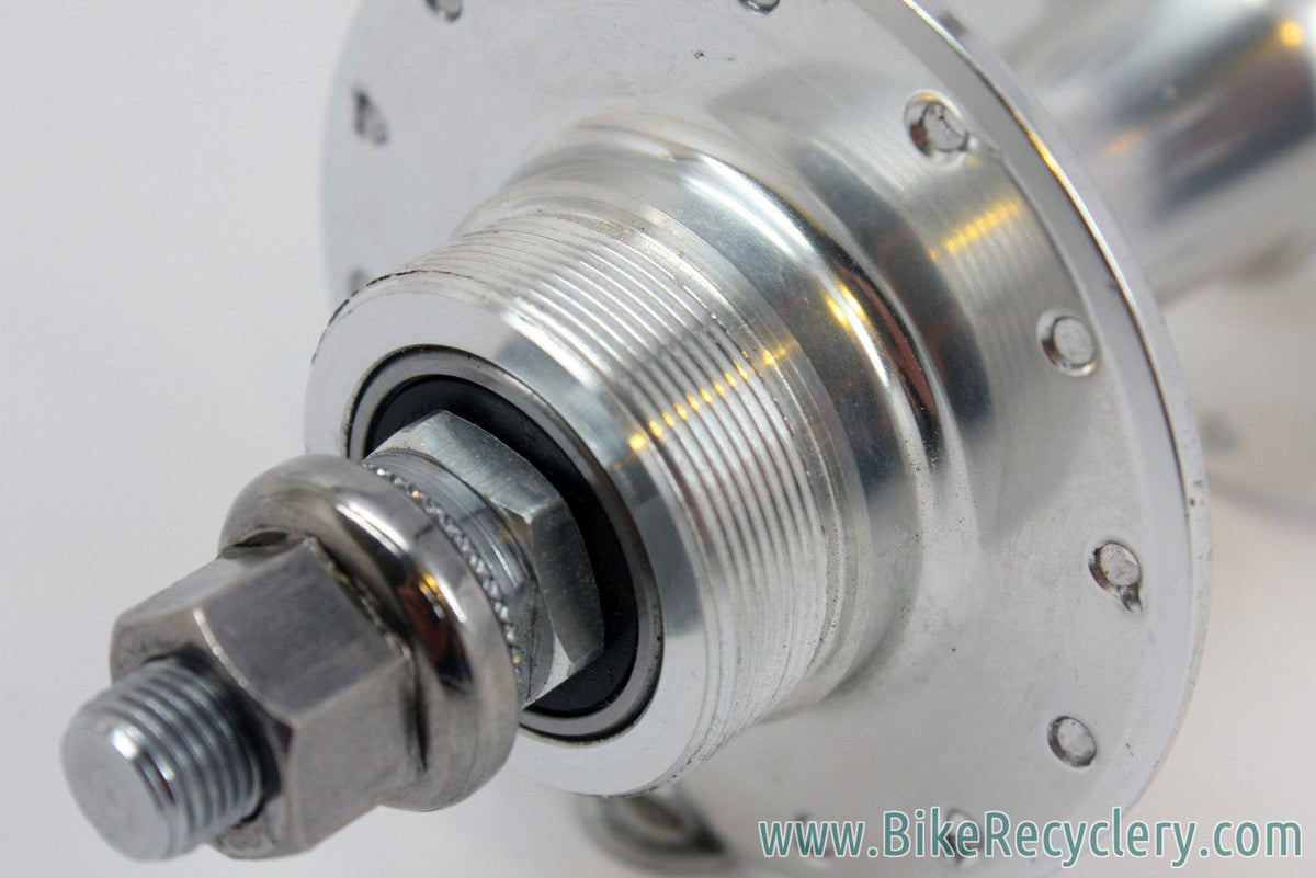Bianchi Pista Flip Flop Rear Hub: Silver, 120mm, 28H, Fix/Free, New Take-off