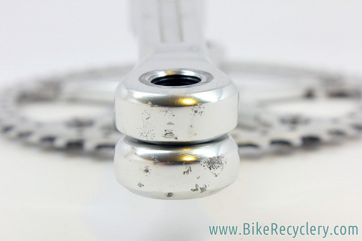 Track / Pista Crankset: Drilled Sugino 47T Chainring, Fluted, 165mm x 144mm BCD, Silver