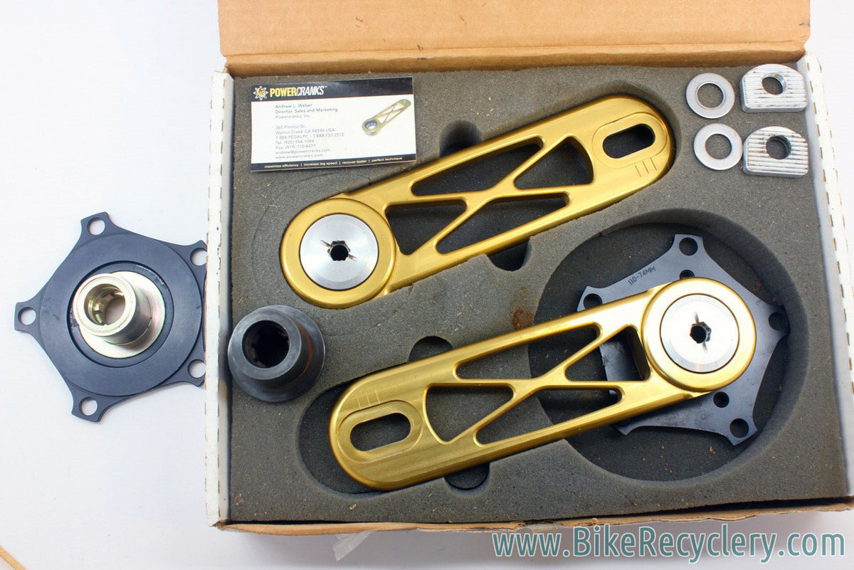 PowerCranks X-Lite Crankset: Adjustable Length 165mm-182.5mm, Square Taper, Octalink, ISIS Adapters, Double & Triple 110mm BCD Spiders