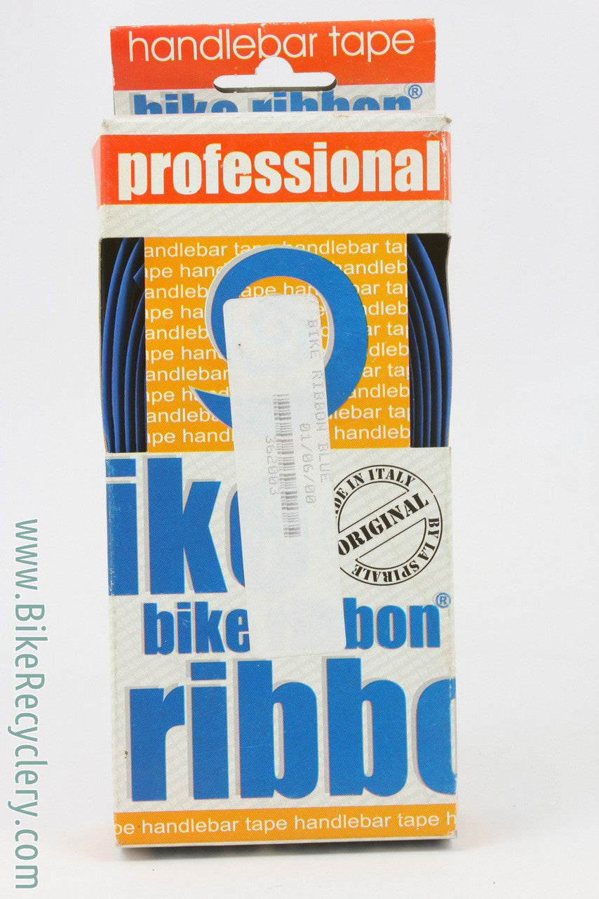 NOS/NIB Ambrosio Bike Ribbon Professional Bar Tape: Faux Leather - Blue