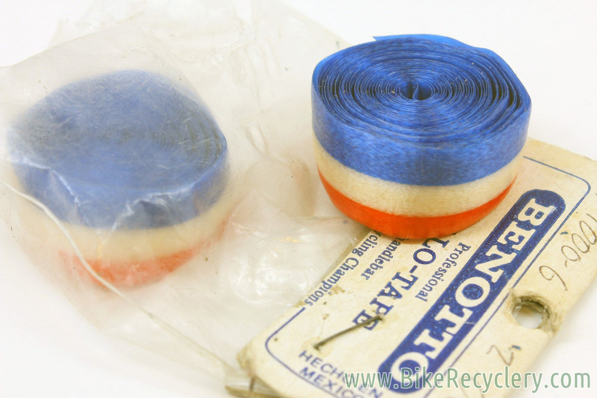 NOS/NIB Vintage Benotto Professional Cello Bar Tape: USA Flag Red-White-Blue