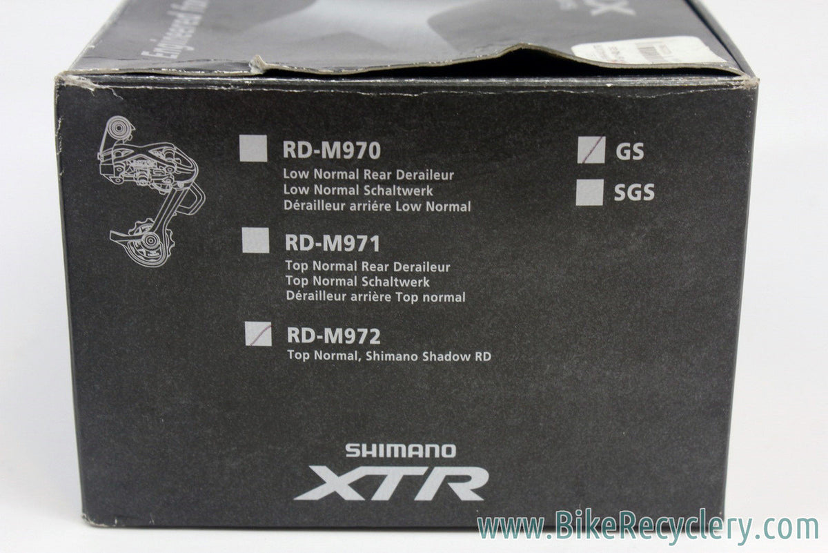 NEW Shimano XTR 9 Speed RD-M972 GS Rear Derailleur: Shadow, Carbon Mid Cage