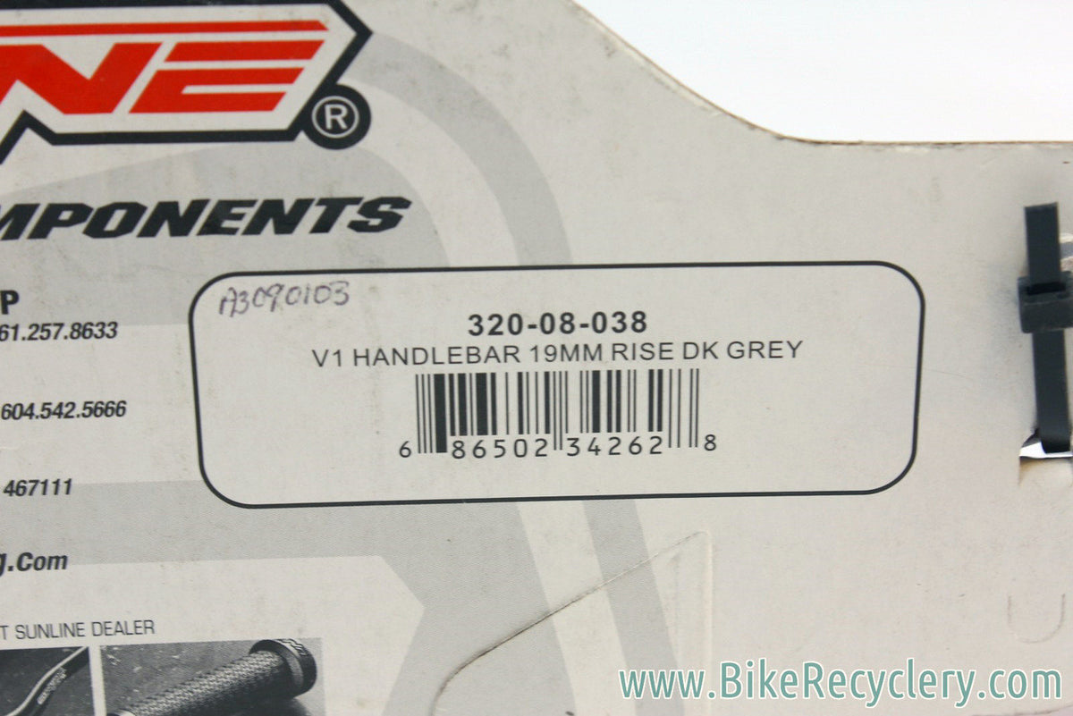 Sunline VS 01 Mountain Bike Riser Handlebar: 710mm x 31.8mm, 19mm Rise, Grey, NEW