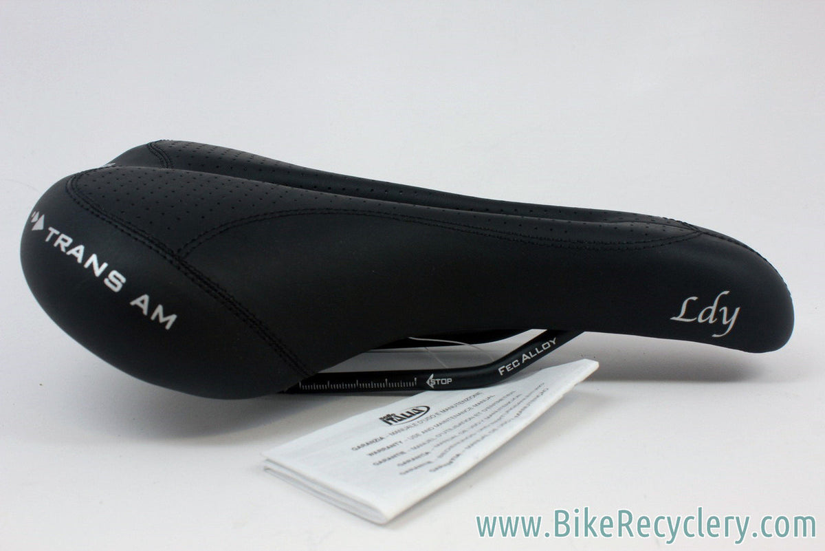 Selle Italia Trans Am Lady Genuine Gel Women's Specific Saddle: Cutout, Black NEW