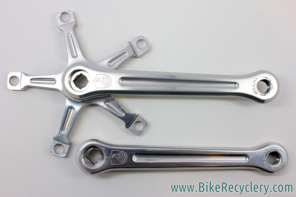 NOS 1968-1972 Campagnolo Nuovo Record Crank Arms: 180mm, Dust Caps (take-off)