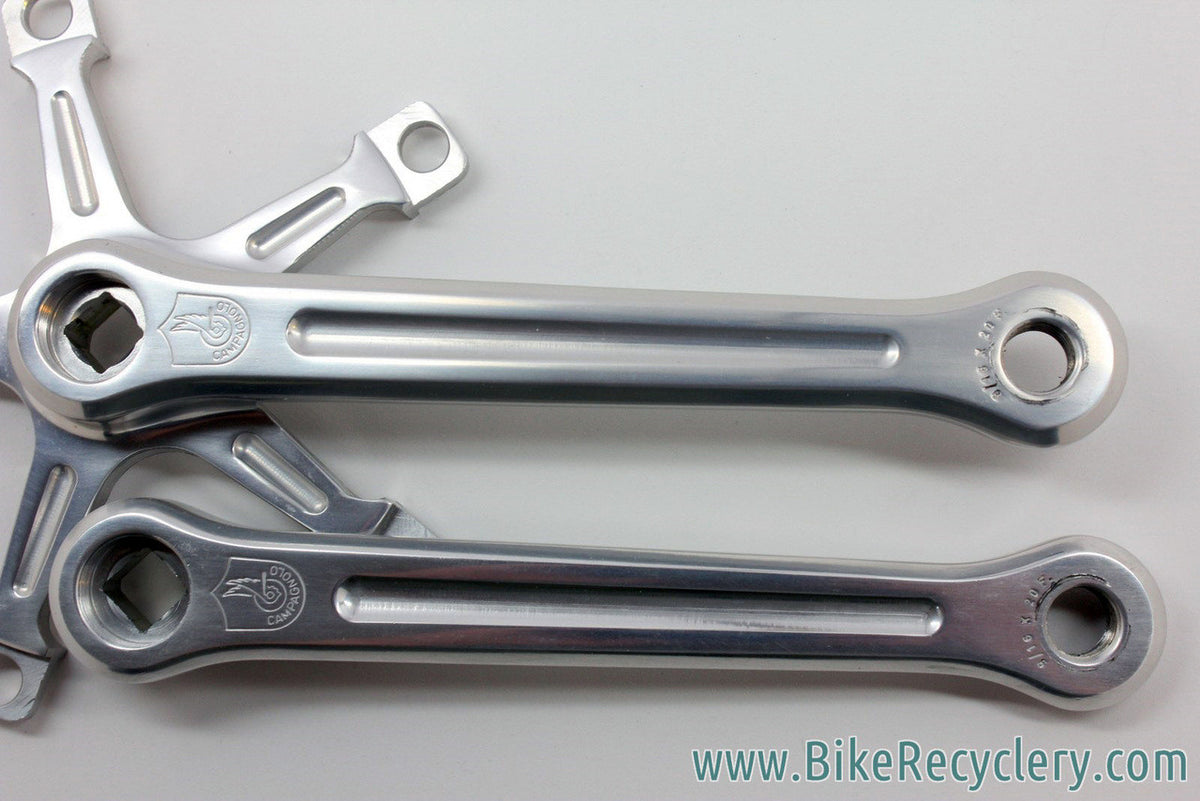 NOS 1968-1972 Campagnolo Nuovo Record Crank Arms: 180mm, Dust Caps (take-off)