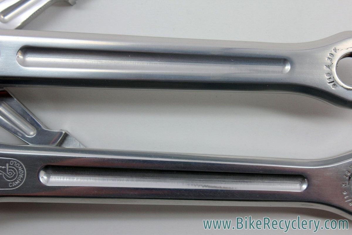 NOS 1968-1972 Campagnolo Nuovo Record Crank Arms: 180mm, Dust Caps (take-off)