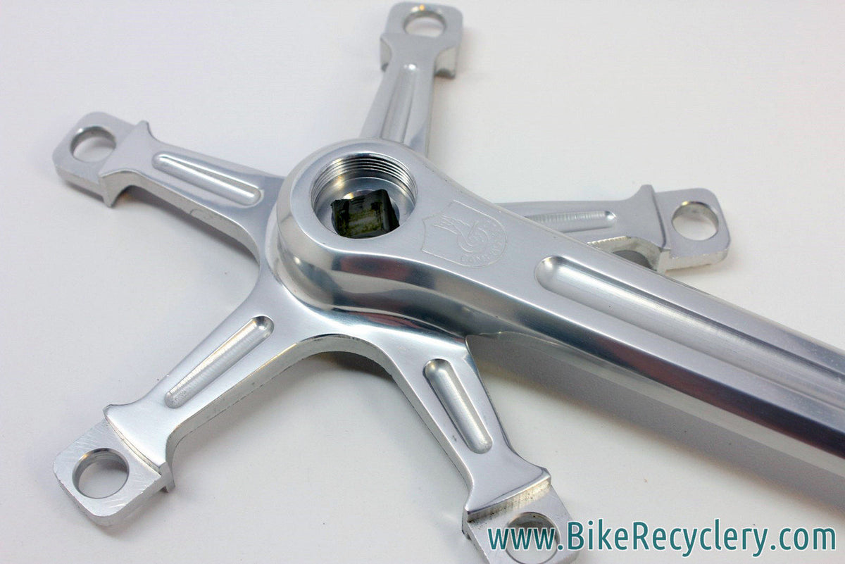 NOS 1968-1972 Campagnolo Nuovo Record Crank Arms: 180mm, Dust Caps (take-off)