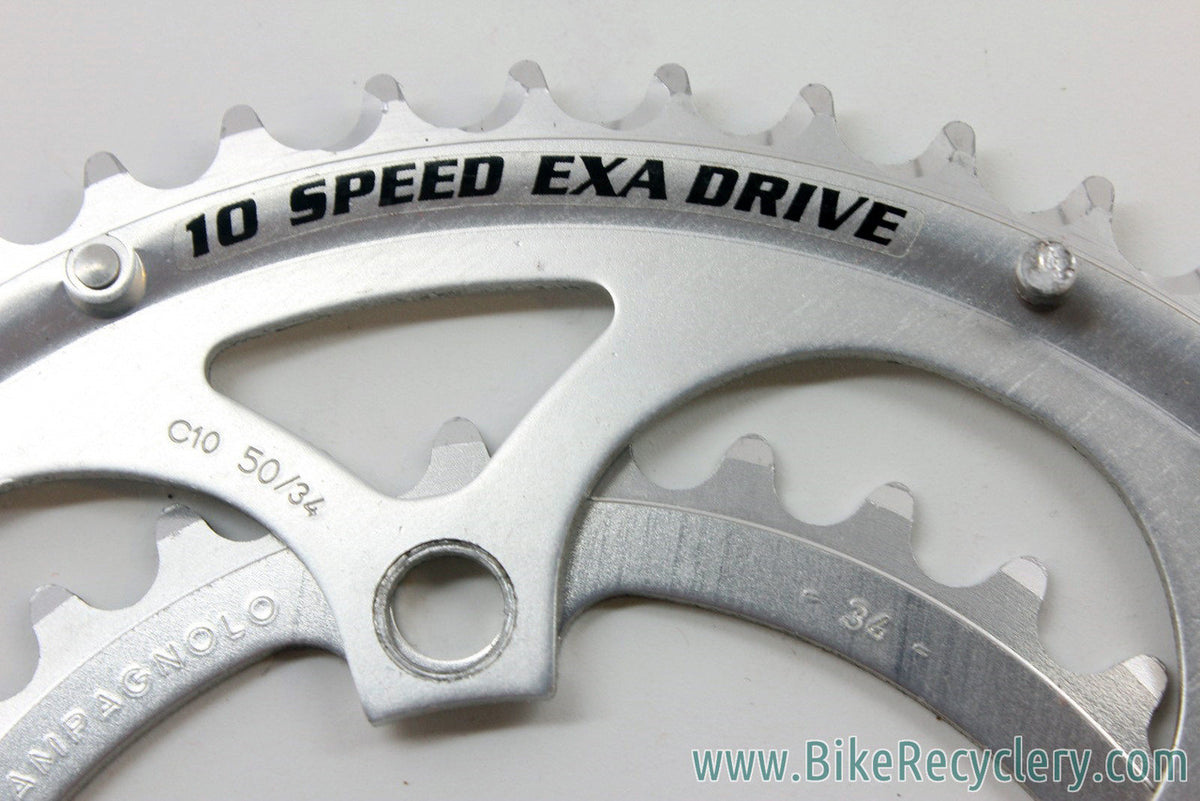 NOS Campagnolo Veloce 10 Speed Compact Chainring Set: 50T & 34T, 110mm
