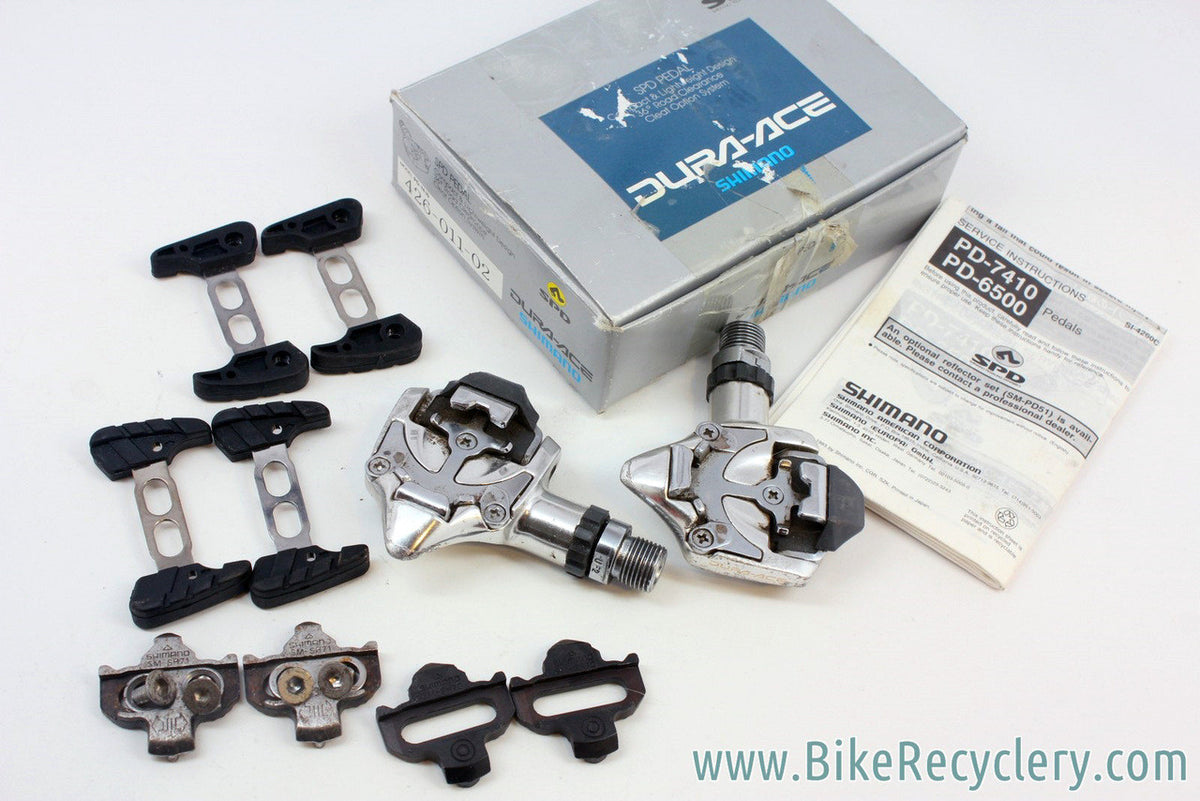 Shimano Dura Ace SPD Pedals: PD-7410, Two Sets of Cleats