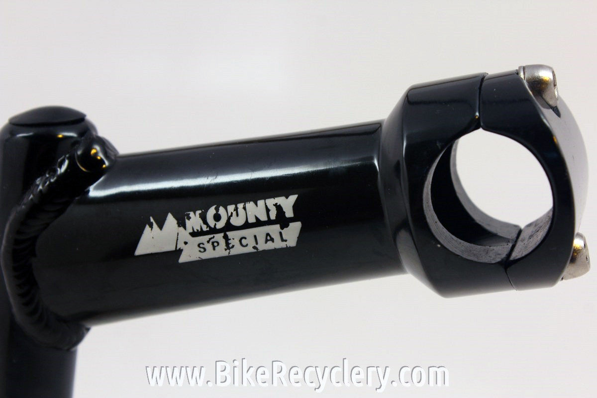 High Rise Quill Stem: Removable Faceplate Clamp, Black 115mm x 25.4mm