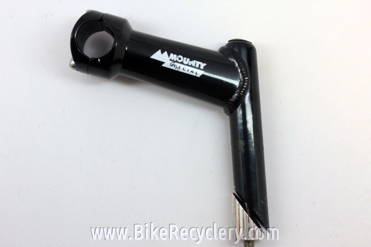 High Rise Quill Stem: Removable Faceplate Clamp, Black 115mm x 25.4mm