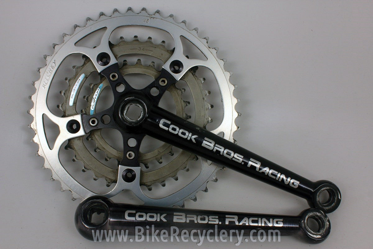 Cook Brothers Dog Bone RSR Crankset: Black, 176mm 110/74mm 46/34/24t