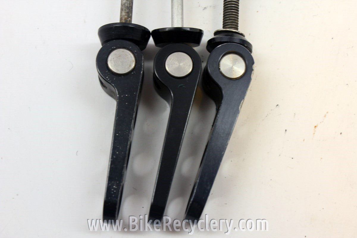 Ringle Holey Ti Stix QR Skewers Set: Front/Rear & Seatpost, Black, NOS Front