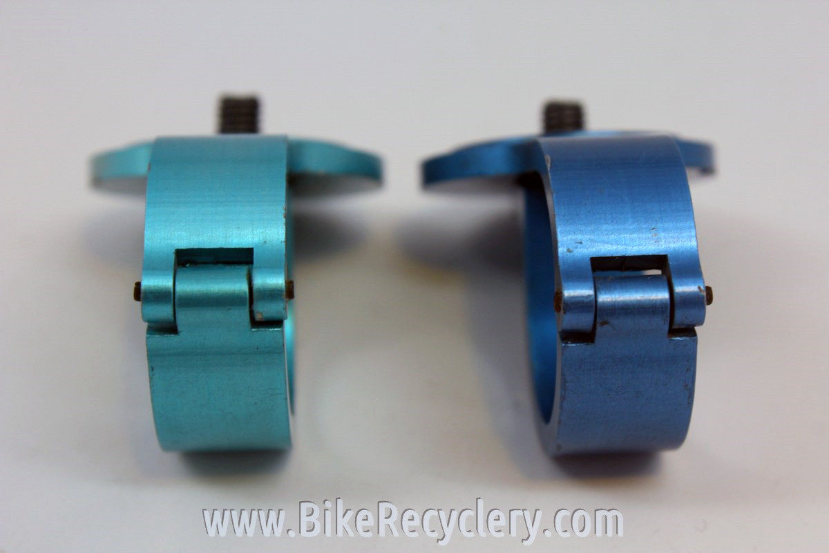 Precision Billet Thumb Shifter Mounts! Turquoise / Blue, Shimano, RARE!
