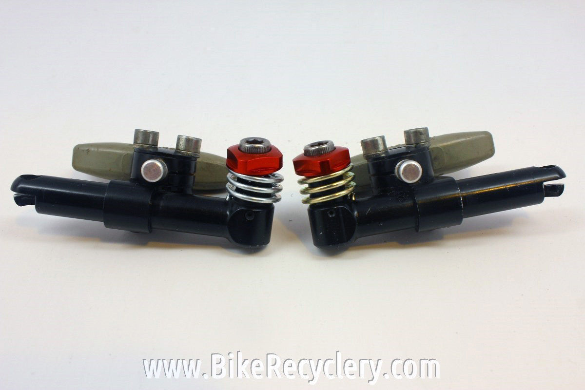 Avid Tri Align Cantilever Brake: Long Version, Turquoise Tri Dangle, Red Caps, Black, Original Kool Stop