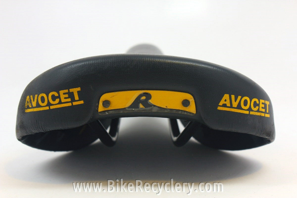Vintage Avocet Racing Saddle: 1992, Yellow Logo, Rare & Near Mint