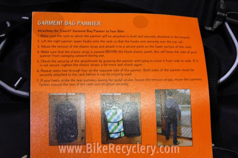 Transit Garment Bag Pannier: Carry Your Suit or Clothes on Your Bike! NEW