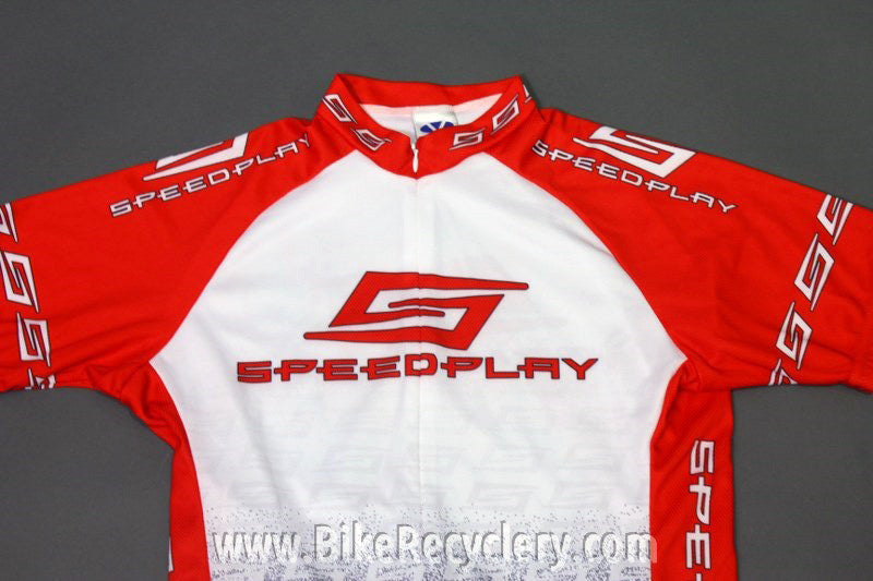 Speedplay Cycling Jersey: Red/White Fade, Med NEW