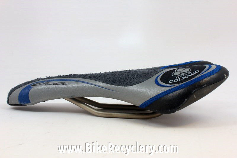 1990's Colnago San Marco Era Saddle: Blue/Grey