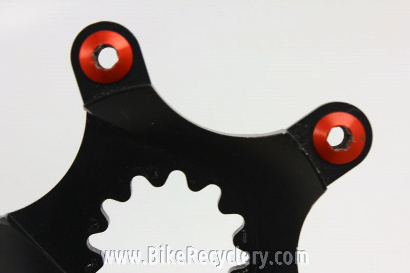 Middleburn Crank Spider: 94/58mm Triple, Black w/Red Chainring Bolts, For RS7 & RS8